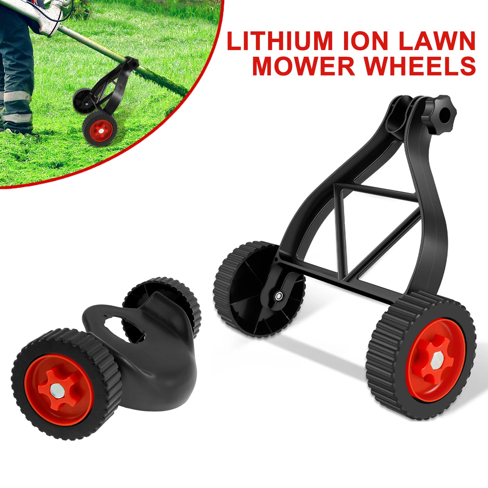 Rasenmäher Stütz rad Unkrauts ch neider Hilfs räder einstellbar 26mm-28mm Rasenmäher Bürsten aufsatz Gartengeräte Zubehör