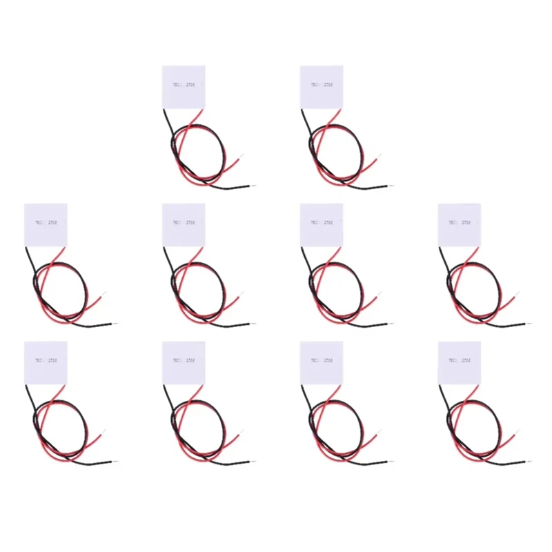

10Pcs TEC1-12706 Thermoelectric Cooler Peltier 12V 5.8A Cooling Peltier Plate Module 40X40mm For Cooling