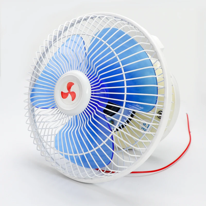 8-inch Car Fan 24V Electric Fan Large Truck School Bus Bus Refrigeration Ceiling Fan 12V High Power Powerful Lucky Fan