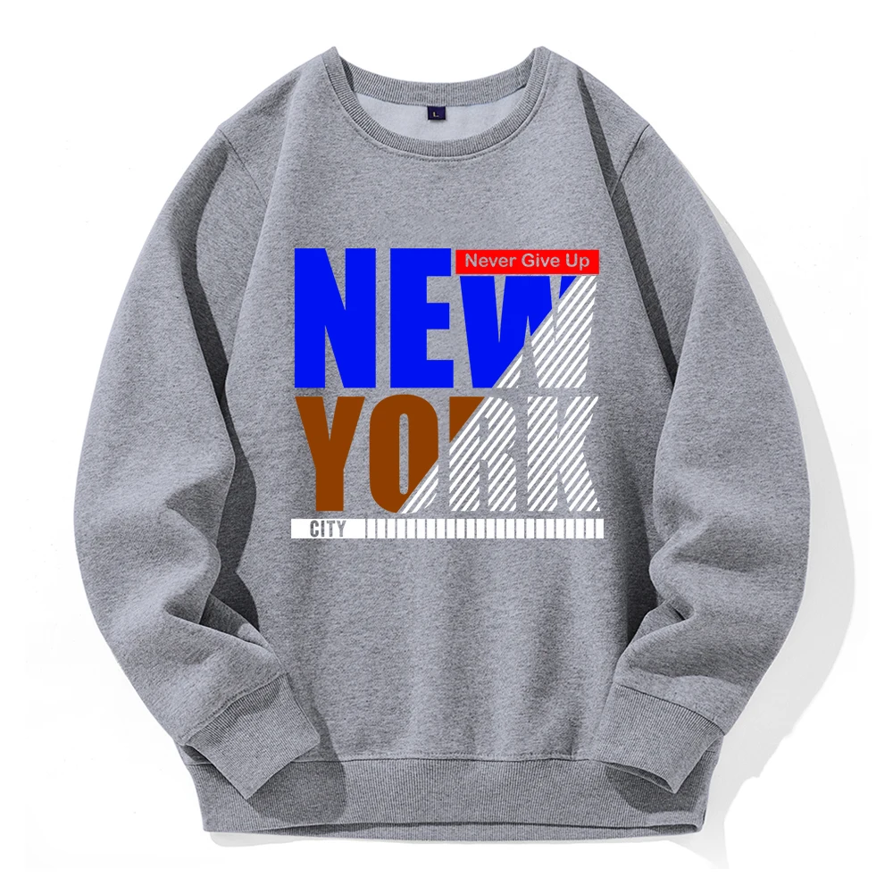 

Never Give Up New York City Street Hip Hop Man Hooded Fashion Novelty Sportswear Trend Sports New Hoody Retro Casual Sweatshirt