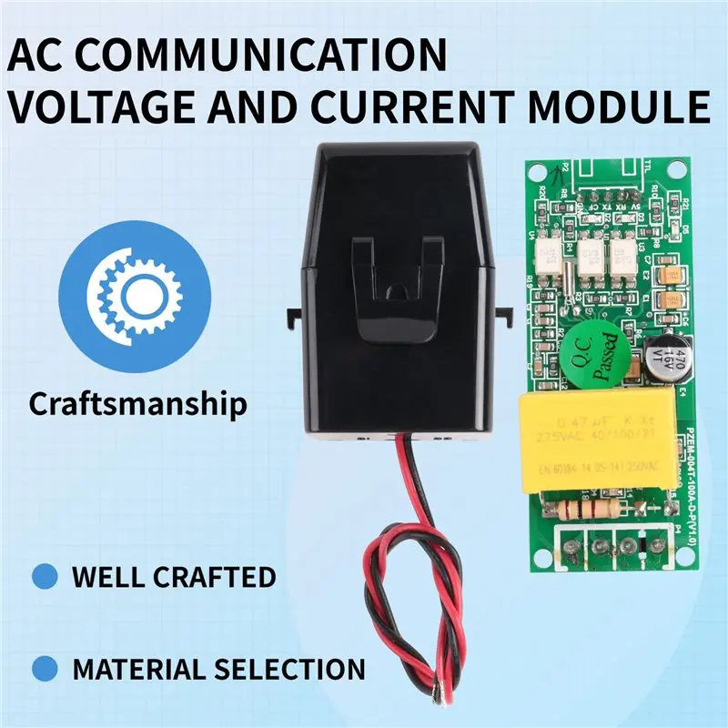 CYCLI-Accessories 100A PZEM 004T Wattmeter+Open CT Kwh Meter Volt Amp Current Test Module For Arduino TTL COM2/COM3/COM4