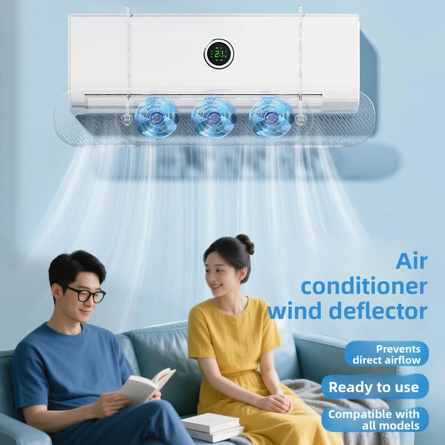 hanging-type-air-conditioner-wind-direction-board-home-wall-mounted-outlet-airflow-guiding-board-dustproof-cover-for-bedroom