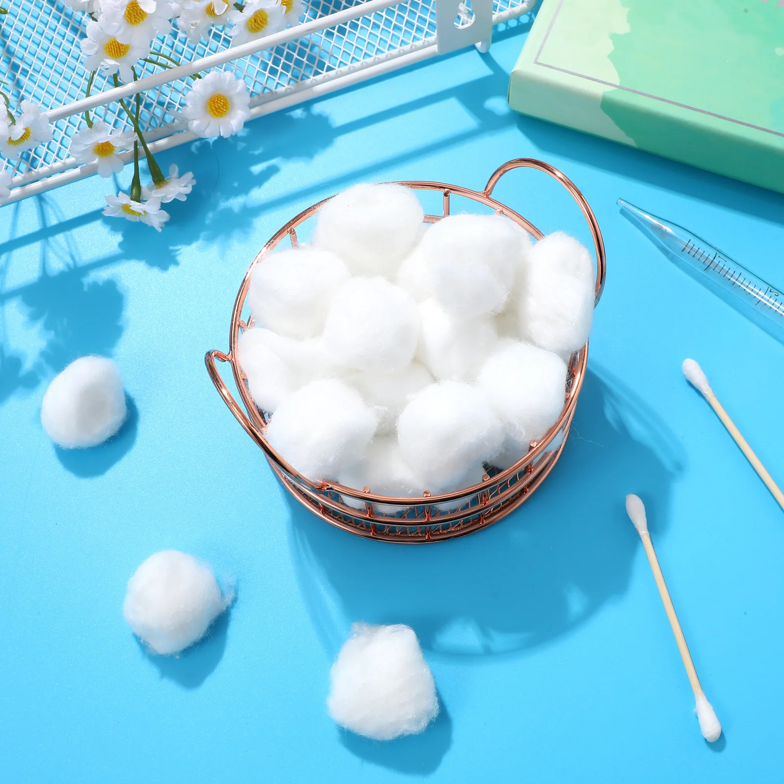 400 bolas de algodão puro dos pces grau médico absorvente macio para a remoção da composição cuidados faciais descartáveis beleza essencial