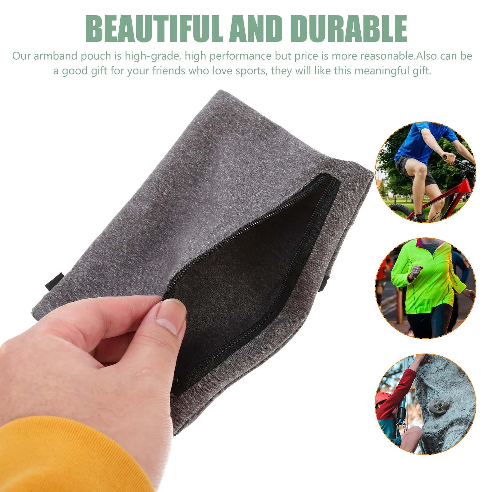 

Outdoor Cellphone Armband High Performance Arm Storage Pouch for Running Workout Travel Lightweight Phone Sleeve Universal Fit