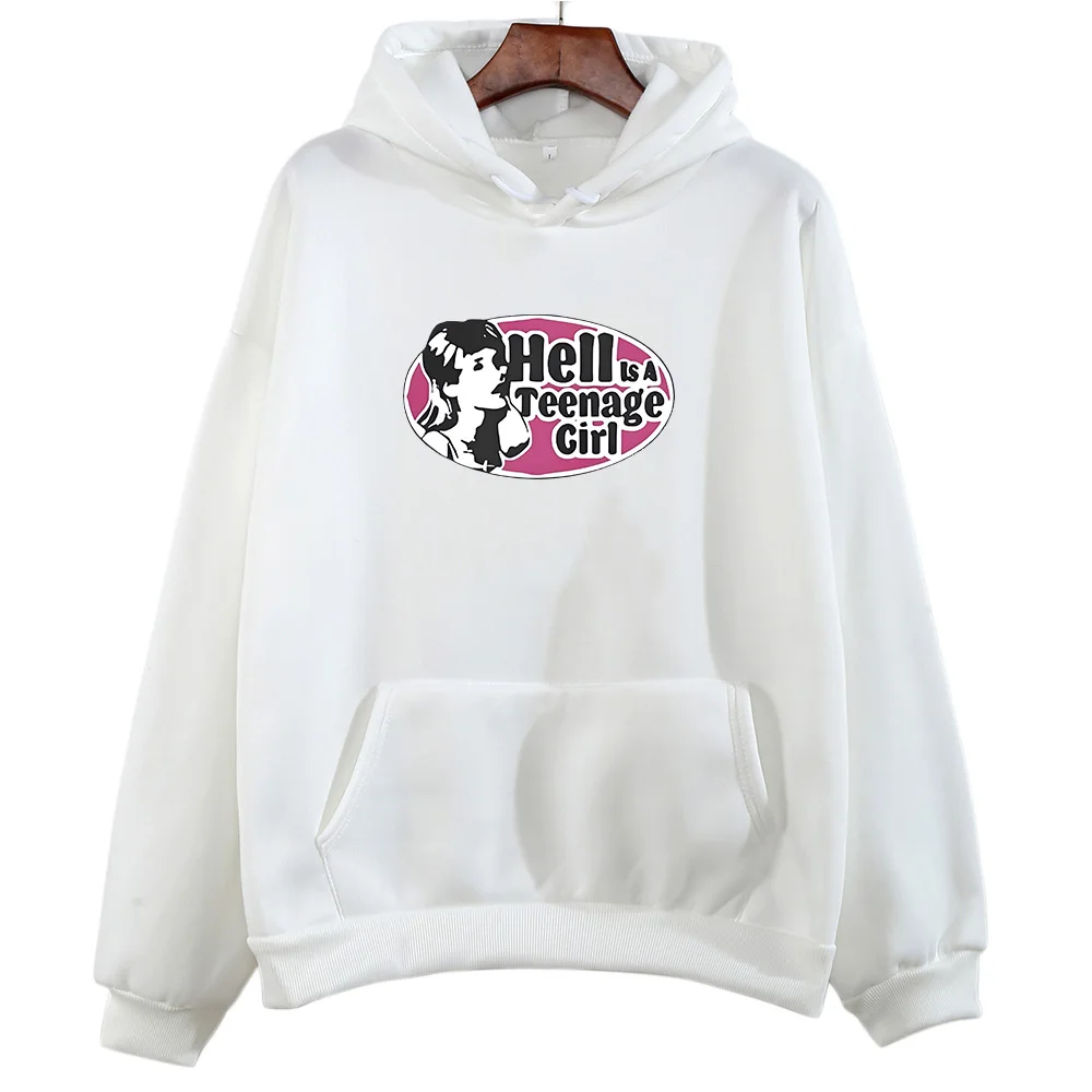 Nessa Barrett Graphic Printing Hooded With Pocket Fleece Gothic Sweatshirt for Autumn/Winter Aesthetic Clothes Women Pullovers