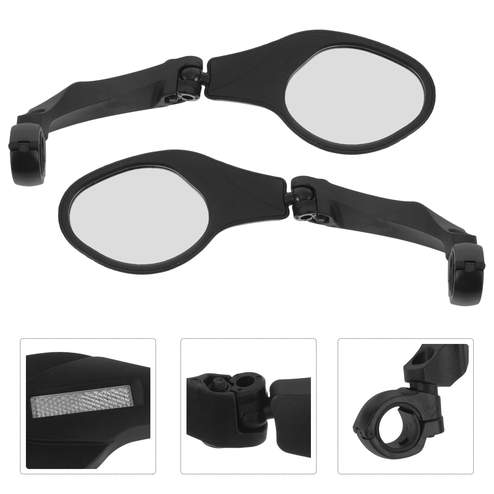 

2Pcs Bicycle Rear View Mirror Bike Side View Mirror Durable Shockproof Easy Installation for Various Bikes Ebike Mirrors
