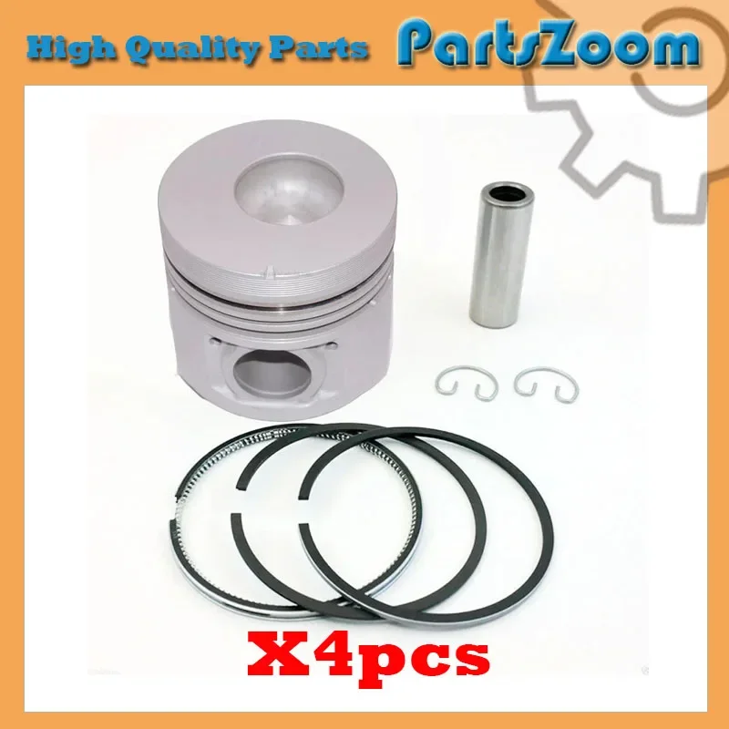 

New 4 Sets STD Piston Kit With Ring 13101-58040 Fit For Toyota 14B Engine 102MM