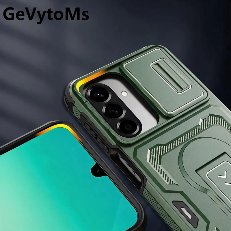 Shockproof Solid Case For Samsung Galaxy A56 A36 A26 A16 Lens Protector Heavy Duty Hybrid Kickstand Phone Bumper Galaxy A56 Case
