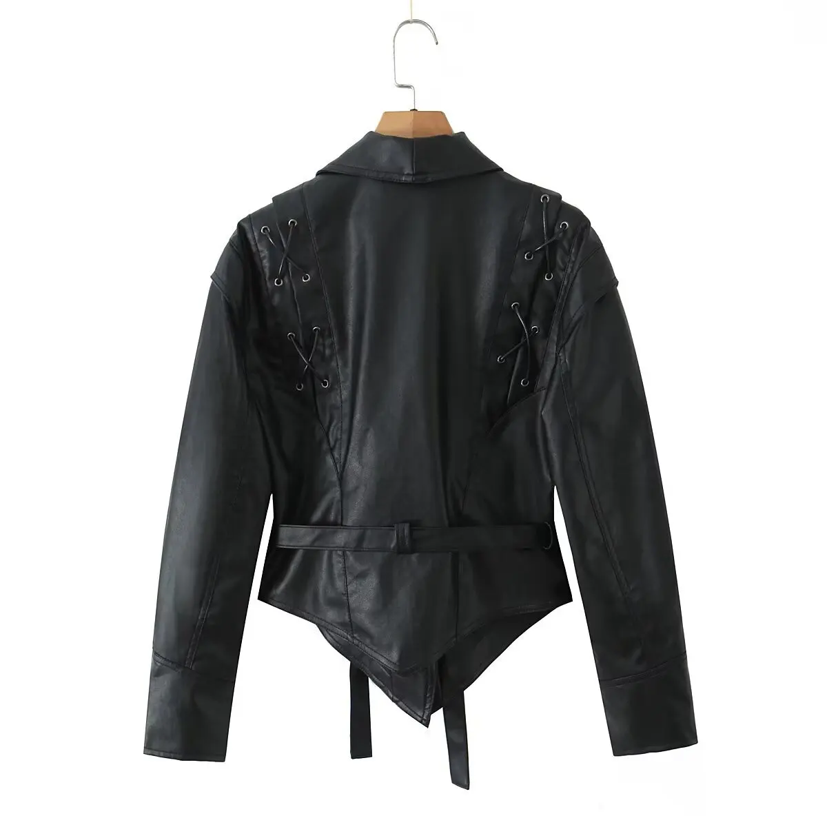 Women's Sweet Cool Motorcycle Jacket Slim Fit Adjustable Cuffs Autumn 2025 Fashionable Biker Coat for Ladies