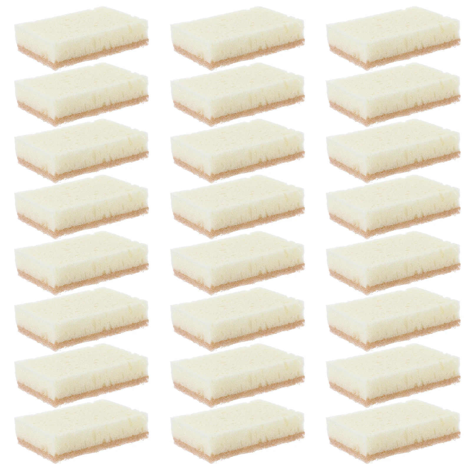 

24 Pcs High Bubble Sponge Wipes Kitchen Sponges Dish Brush Non Scratch Cleaning Sisal Linen Cloth Household Bathroom