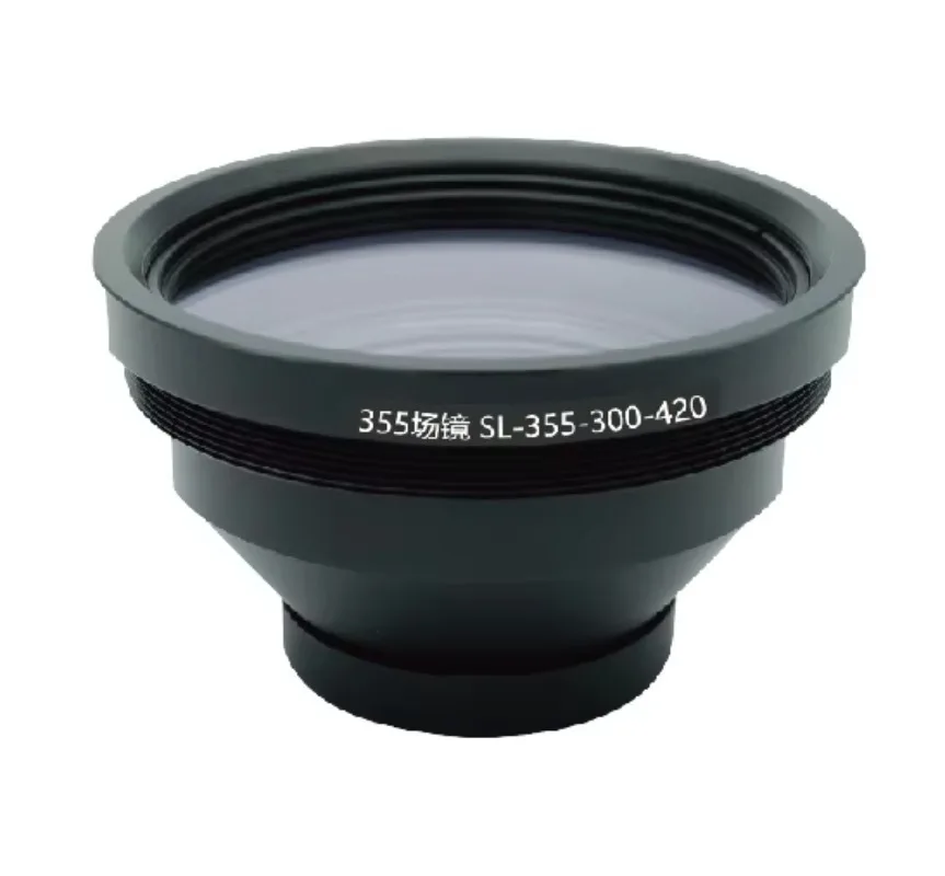 Pezzi di ricambio per apparecchiature Lente di messa a fuoco Lunghezza d'onda 355nm F-theta Lente di messa a fuoco UV Prezzo Lente da campo in fibra per pennarello UV