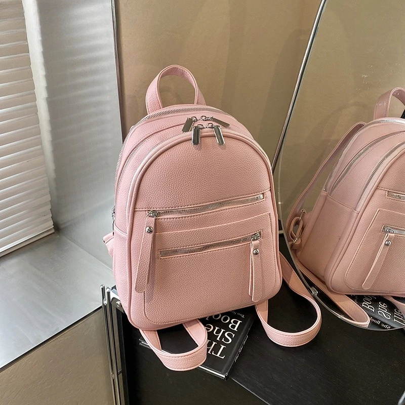 

Europe and the United States ladies pu backpacks outdoor backpacks Candy-colored Joker simple bags spring and summer new bags.