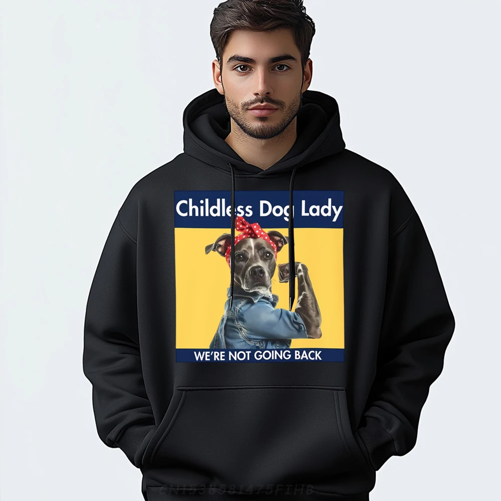 

Childless Dog Ladies We're Not Going Back Harajuku Printed Hoodie Camisa Aesthetic