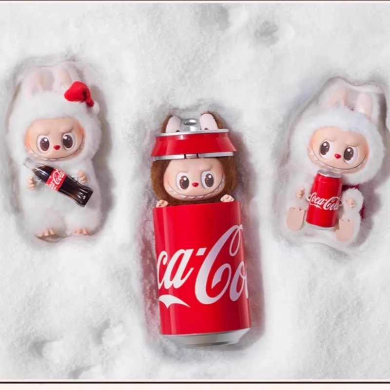 The Monsters Coca Cola Series Blind Box Vinyl Face Dolls Labubu Action Figure Mystery Box Keychain Pendant Room Decor Xmas Gifts