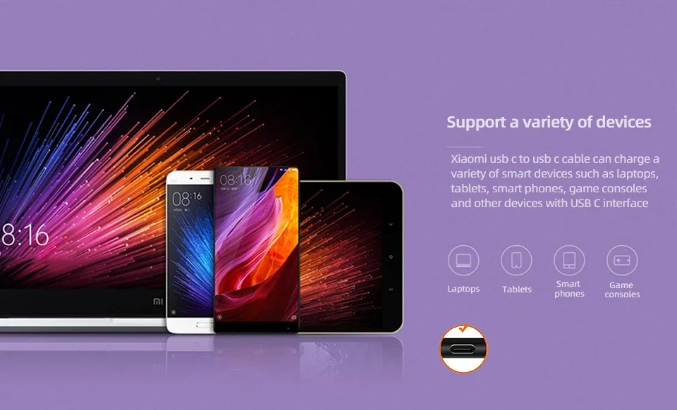 كابل Xiaomi Usb من النوع C 6A 120 وات سلك شحن سريع Usbc إلى Usbc شاحن توربو Xioami 13 12 11 10S Poco F3 X3 Pro Redmi 10X K30