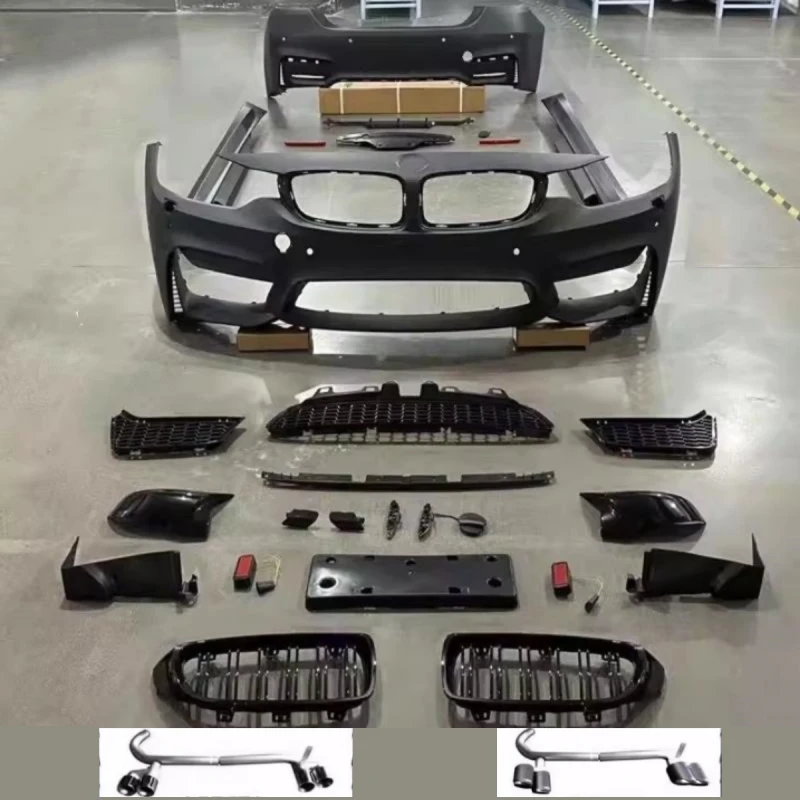 

Front Rear Bumper Grille Side Skirts Tail Throat for BMW 4 Series F32 F33 F36 Modified to M4 Style Car Body Kit