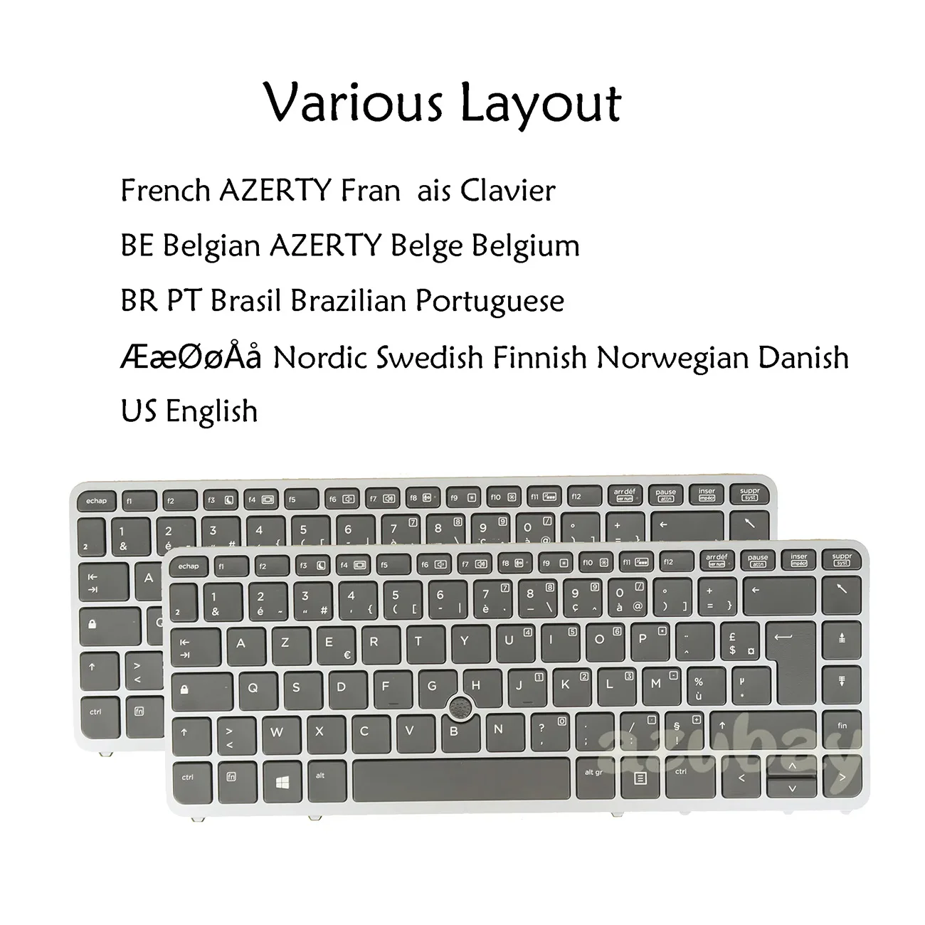 Laptop Keyboard for HP Elitebook 840 G1 G2 850 G1 G2, Zbook 14 G1 G2/ 15u G2 French Belgian AZERTY Portuguese Nordic US English
