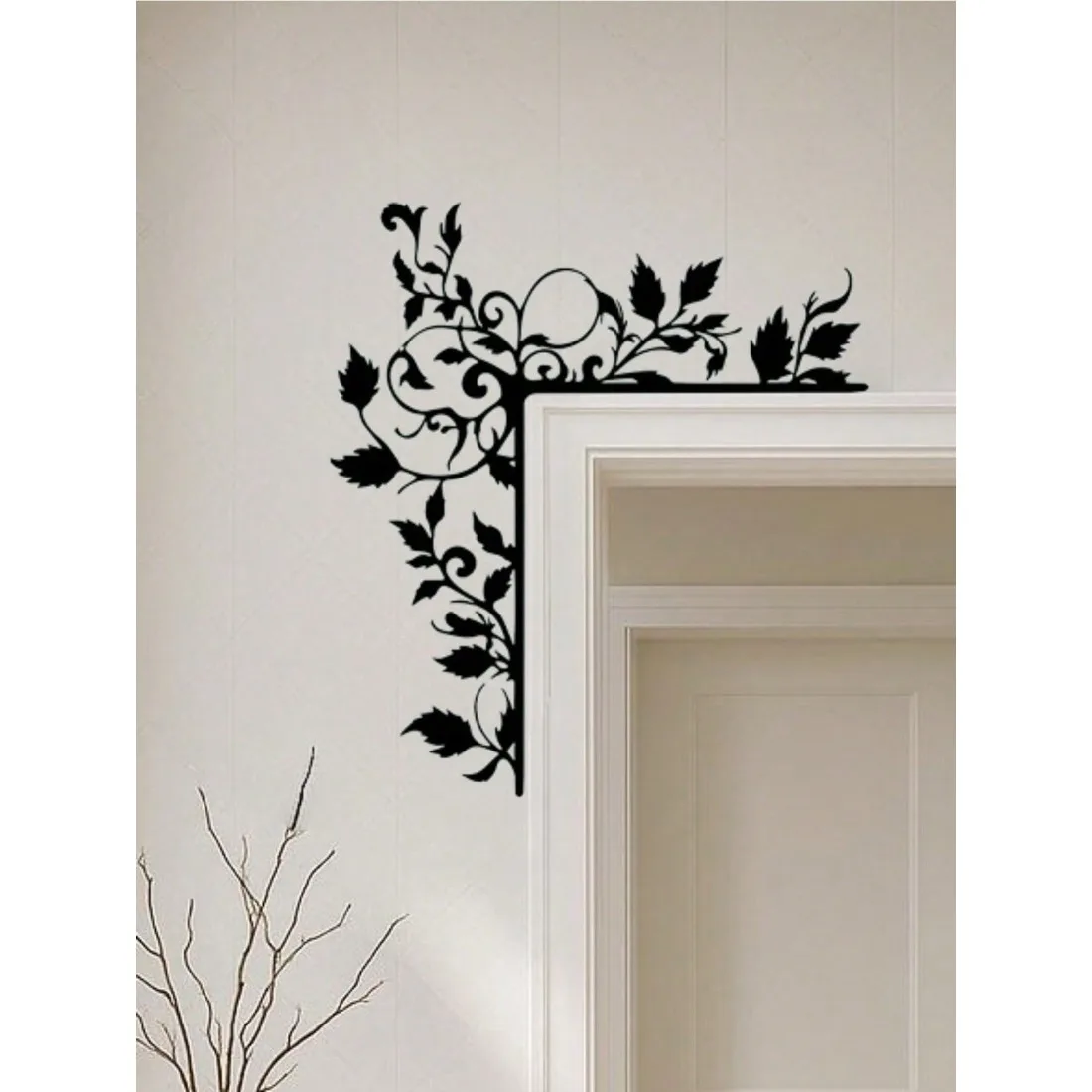 Vintage Metal Leaf Door Hanger Rust Proof, Modern Iron Botanical Decor for Home Entryway Wall Art Gift
