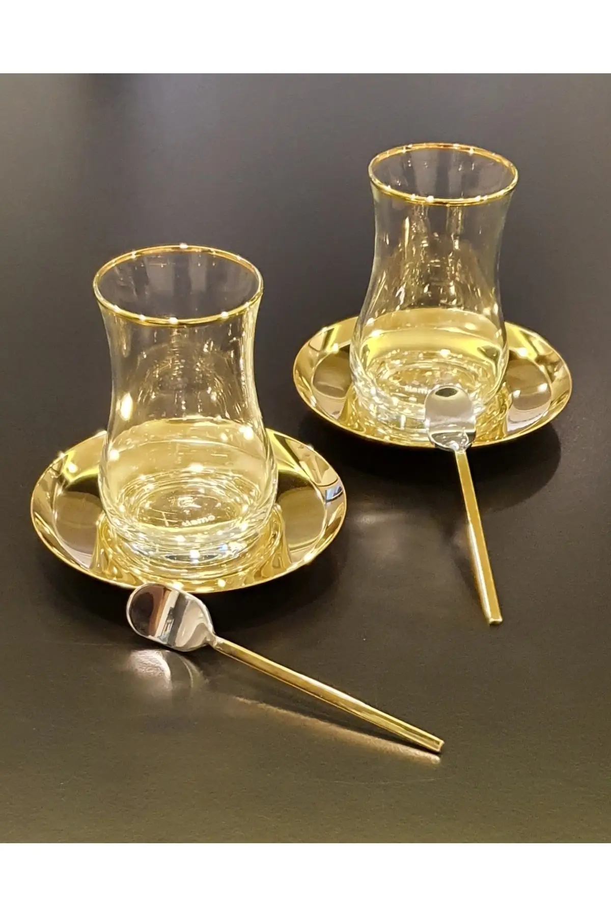 DOLBOVI 6 Personality Rio Tea Set (gold Steel gold) English Tea Glass Cup