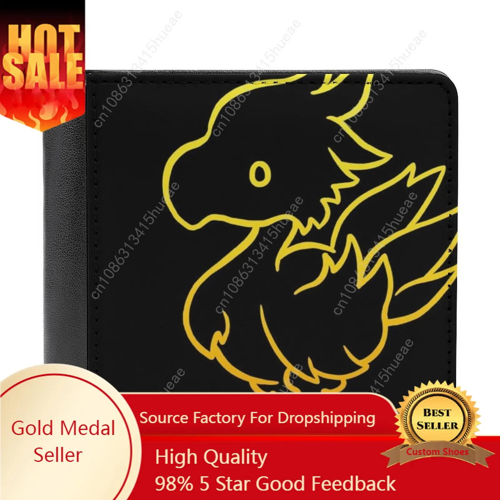 

Final Fantasy-Chocobo Leather Wallet Men's Wallet Diy Personalized Purse Father'S Day Gift Kweh Final Fantasy Chocobo Yellow