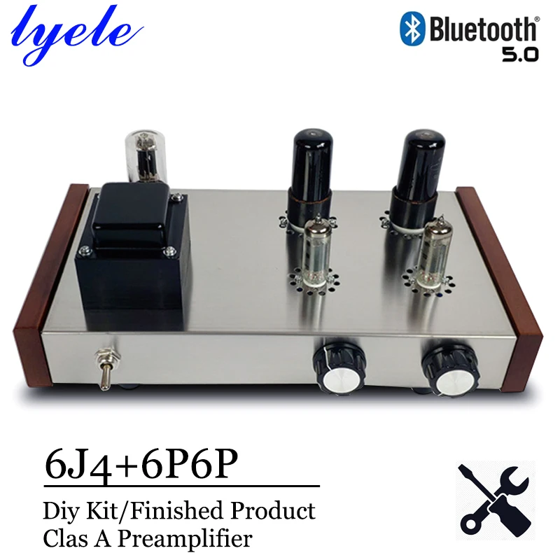 

Lyele Audio 6j4 6p6p Vacuum Tube Preamplifier Diy Kit Class A Preamp Bluetooth 5.0 8x Magnification Class A Audio Preamplifier