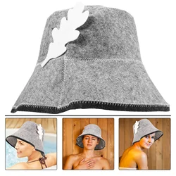 Cappello da sauna in feltro Cappello alla moda per sauna Cappello da sauna con assorbimento d'acqua Cappello da sauna flessibile portatile