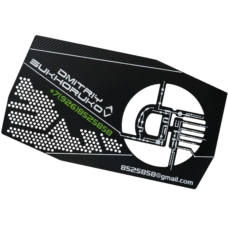 Customized product Customized Eectroplated Color Laser Cut Metal Business Card