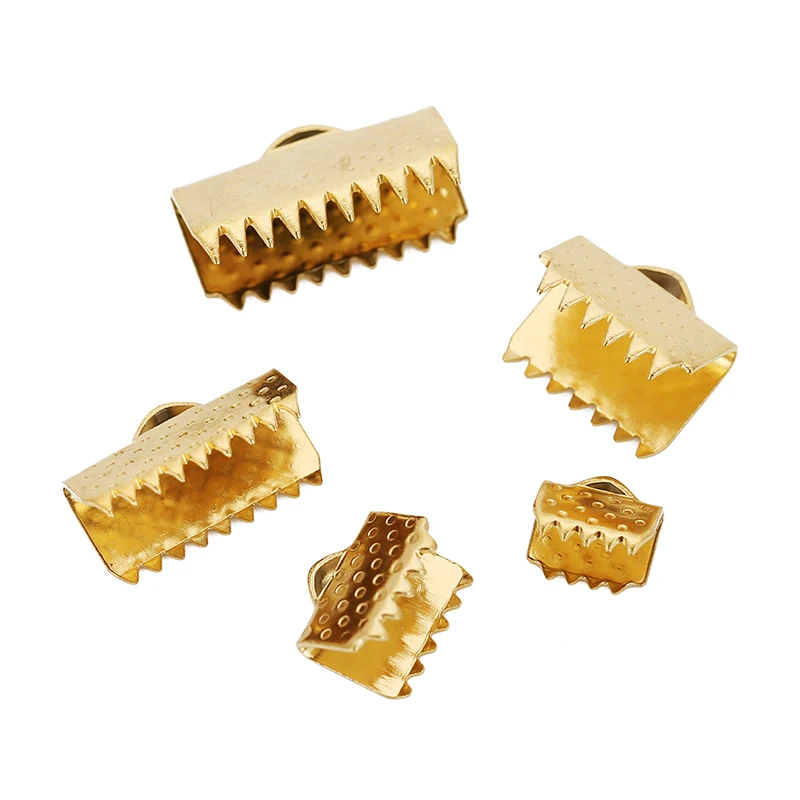 20 Stück Crimp-Perlen, Kordel-Endkappen, Klammern, Bänder, Lederclips, Faltverbinder für DIY-Schmuckzubehör – Detail 5
