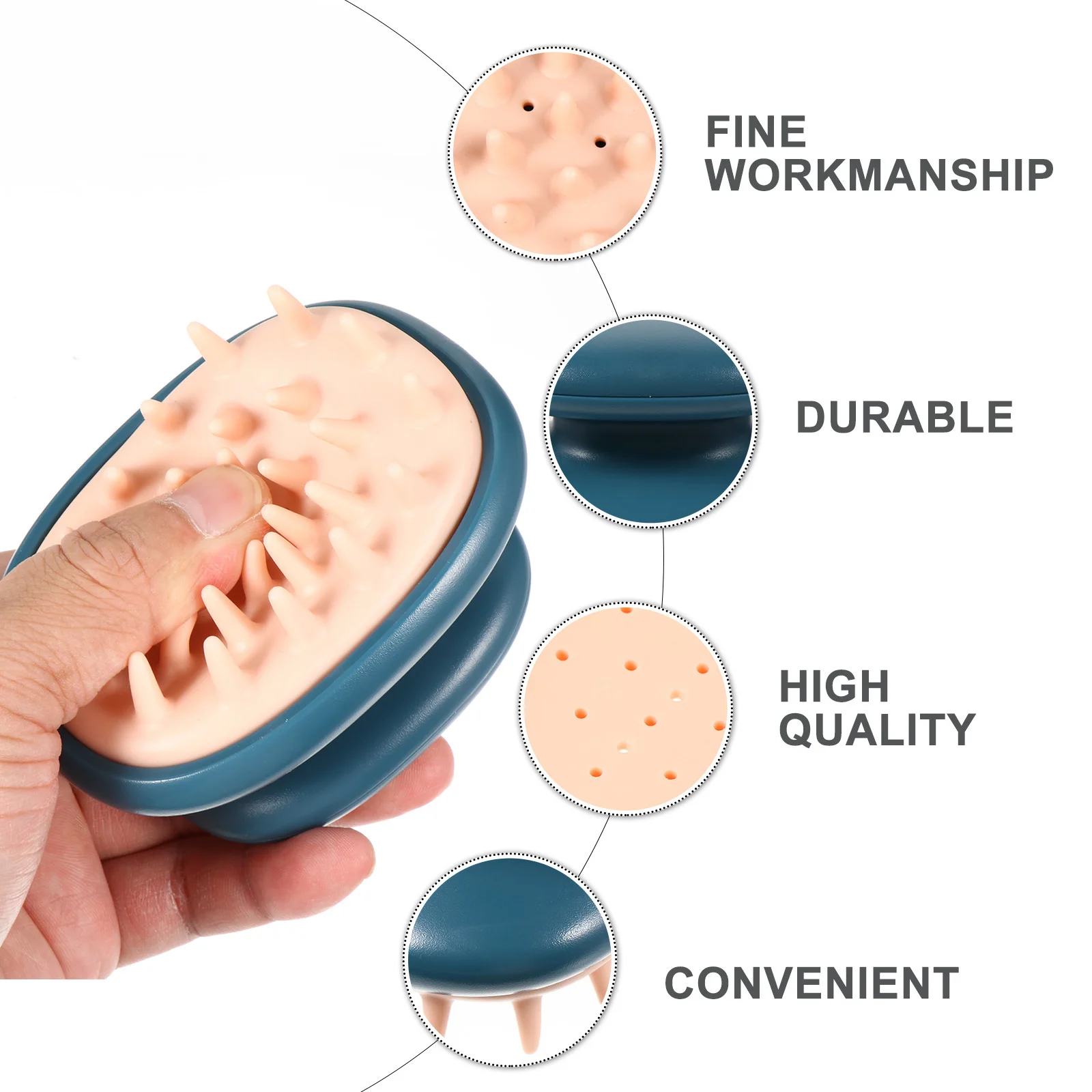 

Hair Scalp Massager Shampoo Scrubber Brush Wet Dry Dual Purpose Deep Clean Scalp Blood Flow Stimulating Relax Massage