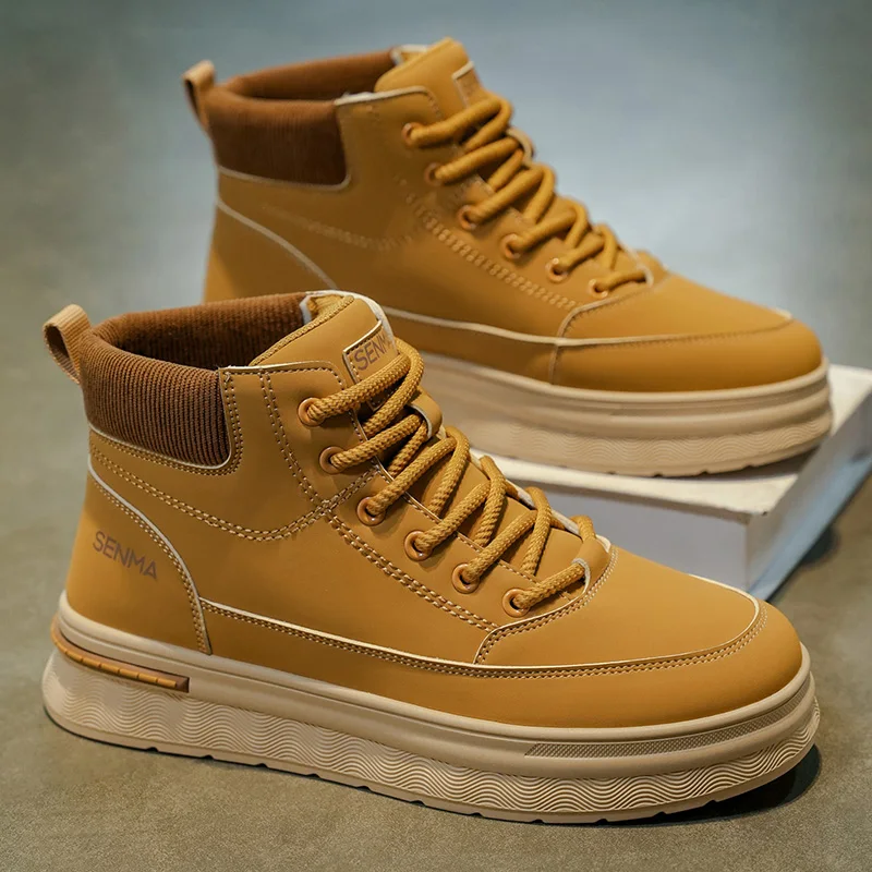 Fitness&Cross-Training Shoes 2026 Spring Mens Sneakers Fashion Male Outdoor Comfortable High Top Basketball Footwear Ankle Boots