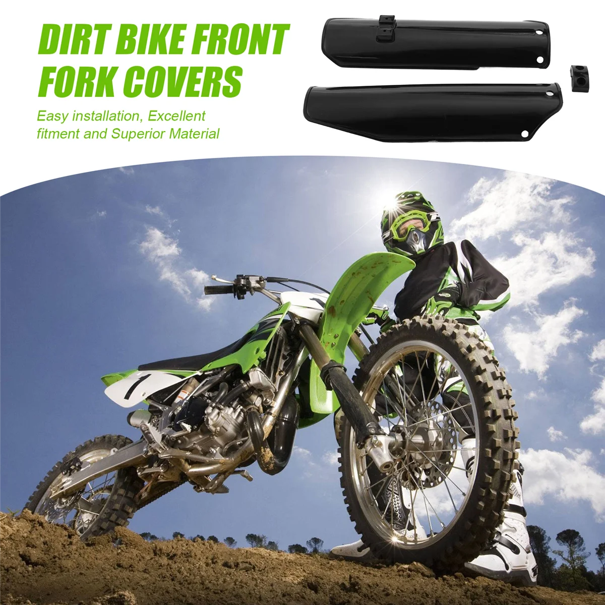 1Pair Pit Dirt Bike Forcella Anteriore Ammortizzatore Coperture Protezioni Forcella per 90Cc 125Cc 140Cc 160Cc Universale Motocross