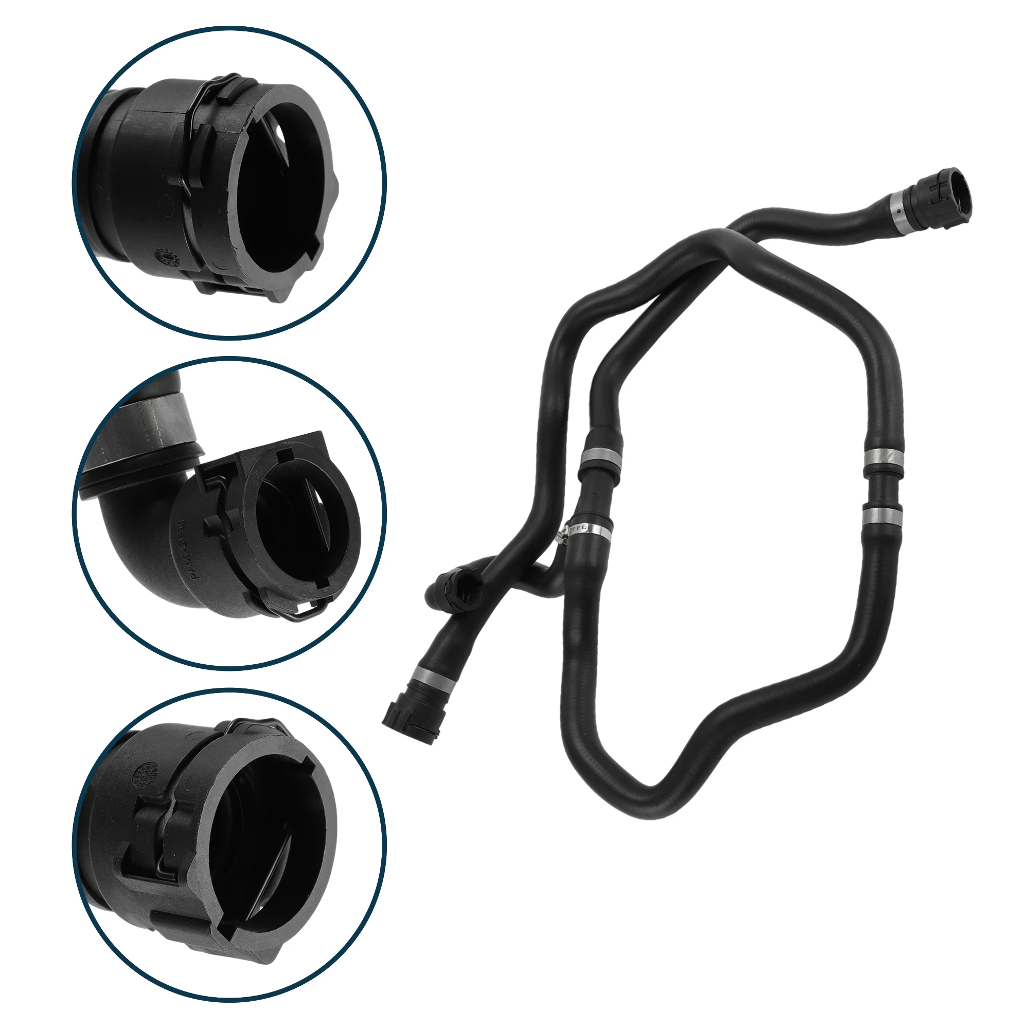 

UXCELL Шланг радиатора, шланг нагревателя No 17127524841 для BMW 7 серии 2003-2008, резиновая трубка охлаждающей жидкости, черная, 1 шт.