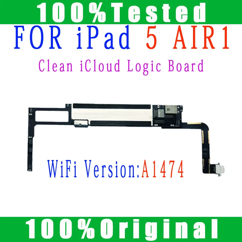 Free iCloud A1474/A1475 or A1476 For iPad Air 1 Motherboard Wifi & SIM Cellular Version For iPad 5 Logic Boards