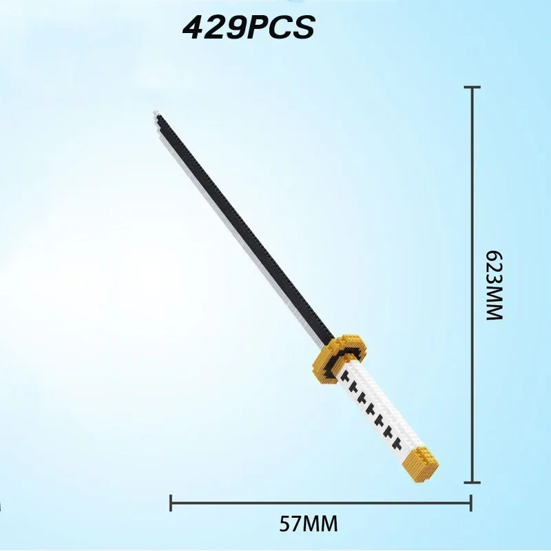 2026 Hot Samurai Sword Building Blocks Ninja Blade Katana Japanese Anime Butterfly Nichirin Knife Bricks Toys