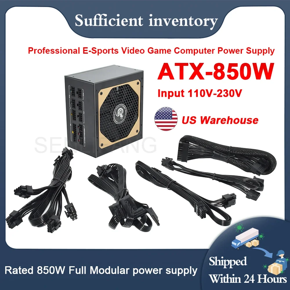 

ATX Computer Switching Power Supply 110-264V Full Modular 850W 1000 Watt Gaming PC Source PSU With 12CM Fan US Warehouse