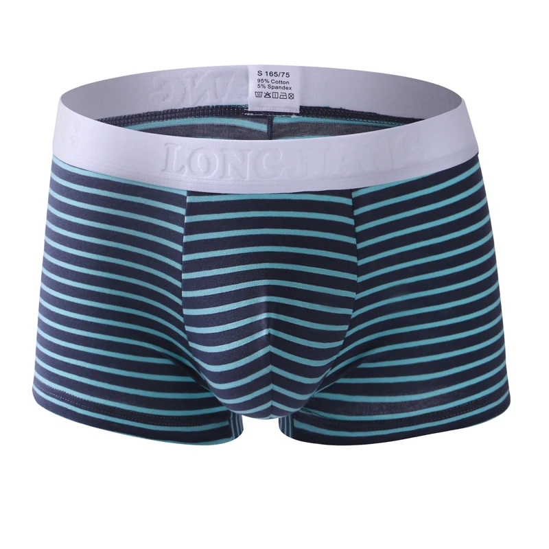 

Men Boxers Cotton Striped Low Waist Underwear Sexy Breathable Underpants Boxers Shorts Cuecas Boxershorts Trunks