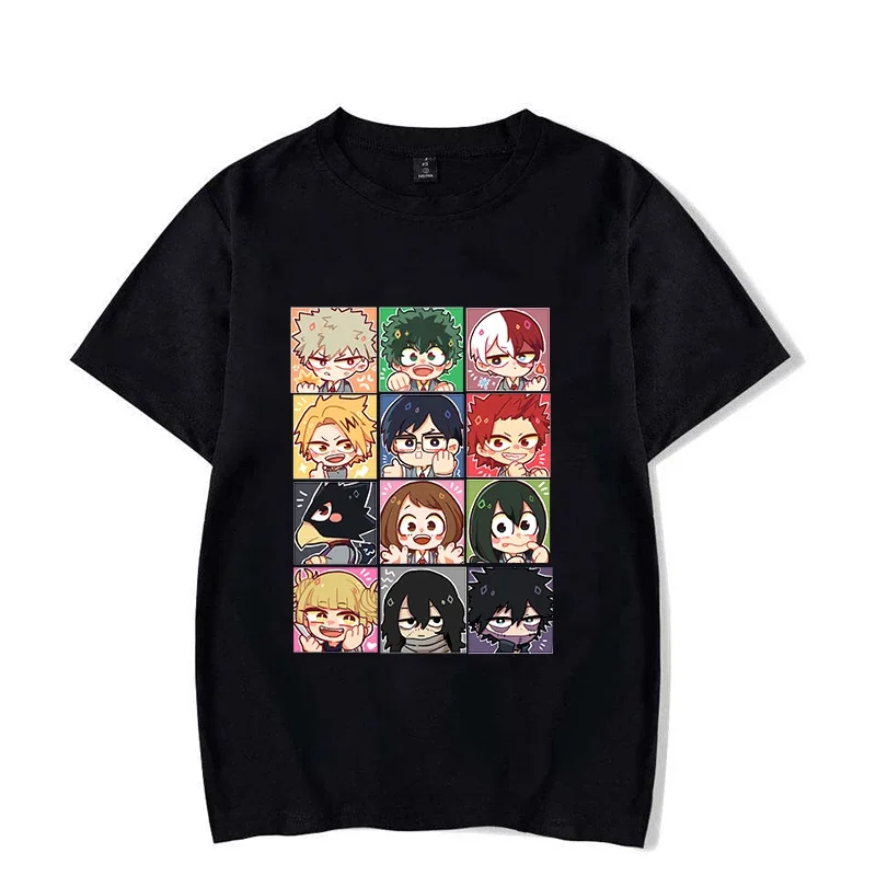 New Anime Cartoon Deku Todoroki Shoto Bakugou Katsuki Print T Shirt Women Men Short Sleeve Summer Fashion Loose Casual Tops Tee