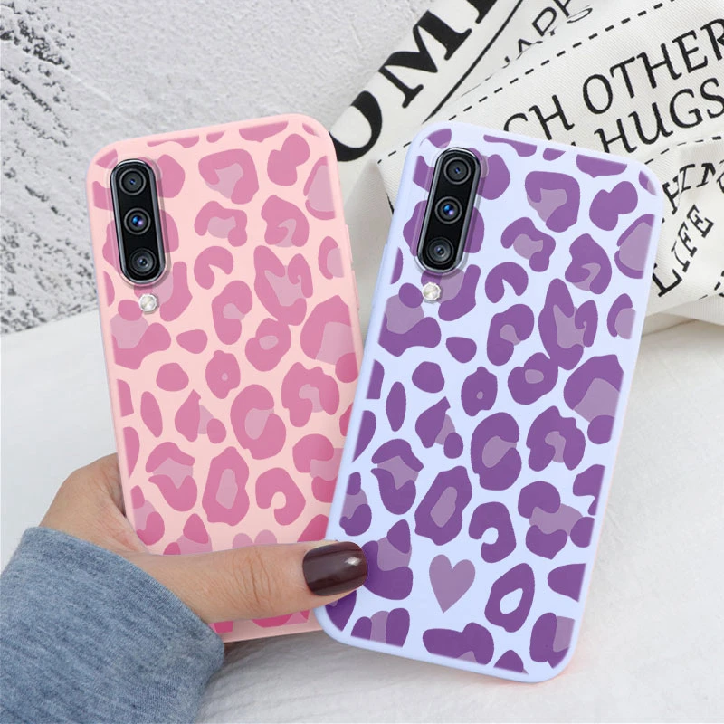 Leopard Print Phone Case For Samsung Galaxy A50 A70 A55 A56 A16 A35 Protection Back Cover Soft Silicone Fundas Coque