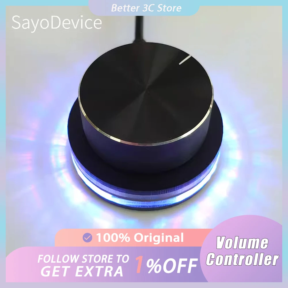 SayoDevice E1 وحدة تحكم في مستوى الصوت مقبض متعدد الوظائف سطح الطلب مخصص RGB لوحة مفاتيح صغيرة سلكية 2.4G بلوتوث قصيرة القطع