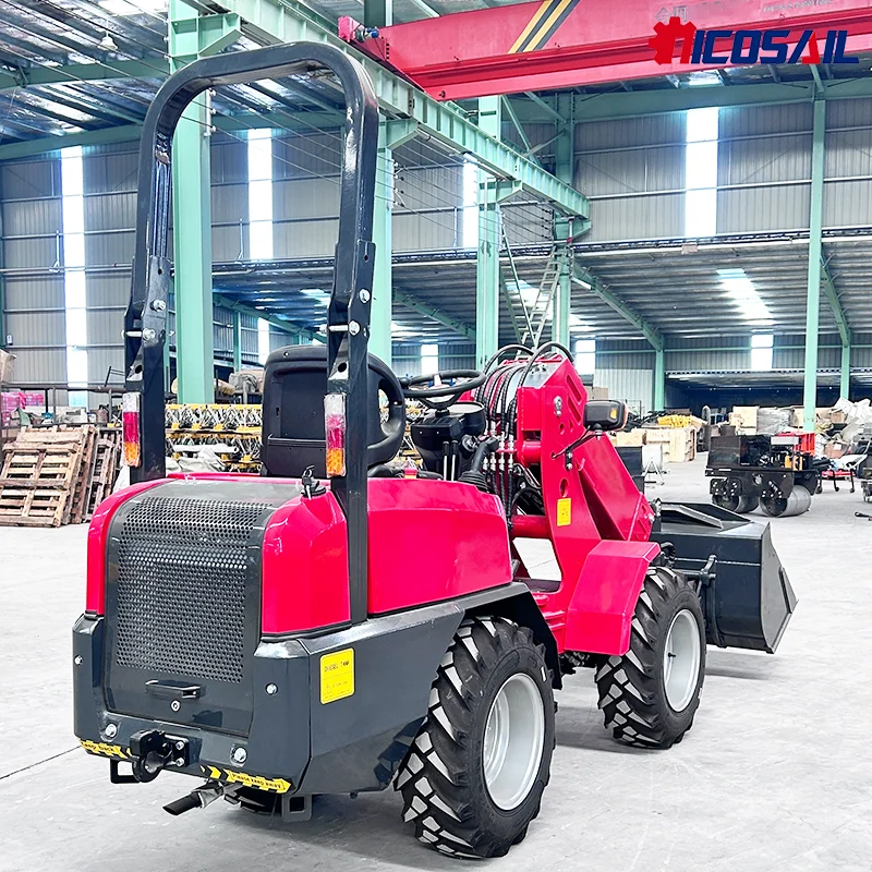 

EPA EURO5 Высокопроизводительный мини-колесный погрузчик 800 кг Телескопический рычаг 800 кг Номинальная защита Ковшовый насос с сертифицированным CE