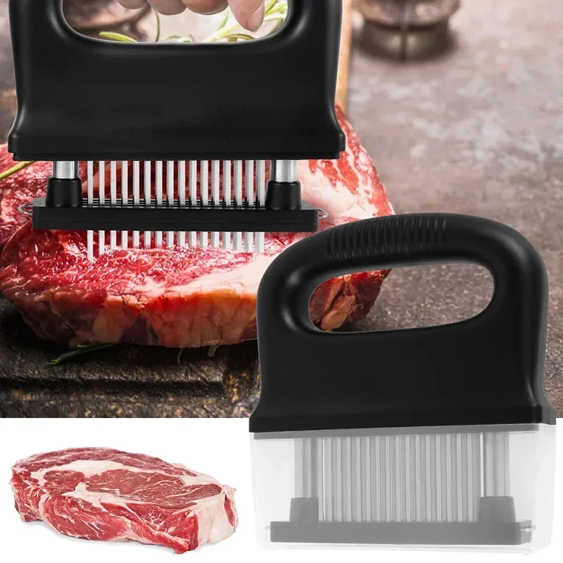 

48 Blades Needle Meat Tenderizer Stainless Steel Cooking Machine for Tenderizing Beef Turkey Chicken Steak Hammer Kitchen Gadget