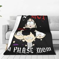 Southpark Anime Throw Blanket for Couch Goth Kids It's Not a Phase Mom Soft Cozy Plush Blanket 50x60 Inch Multi-size Bedspread