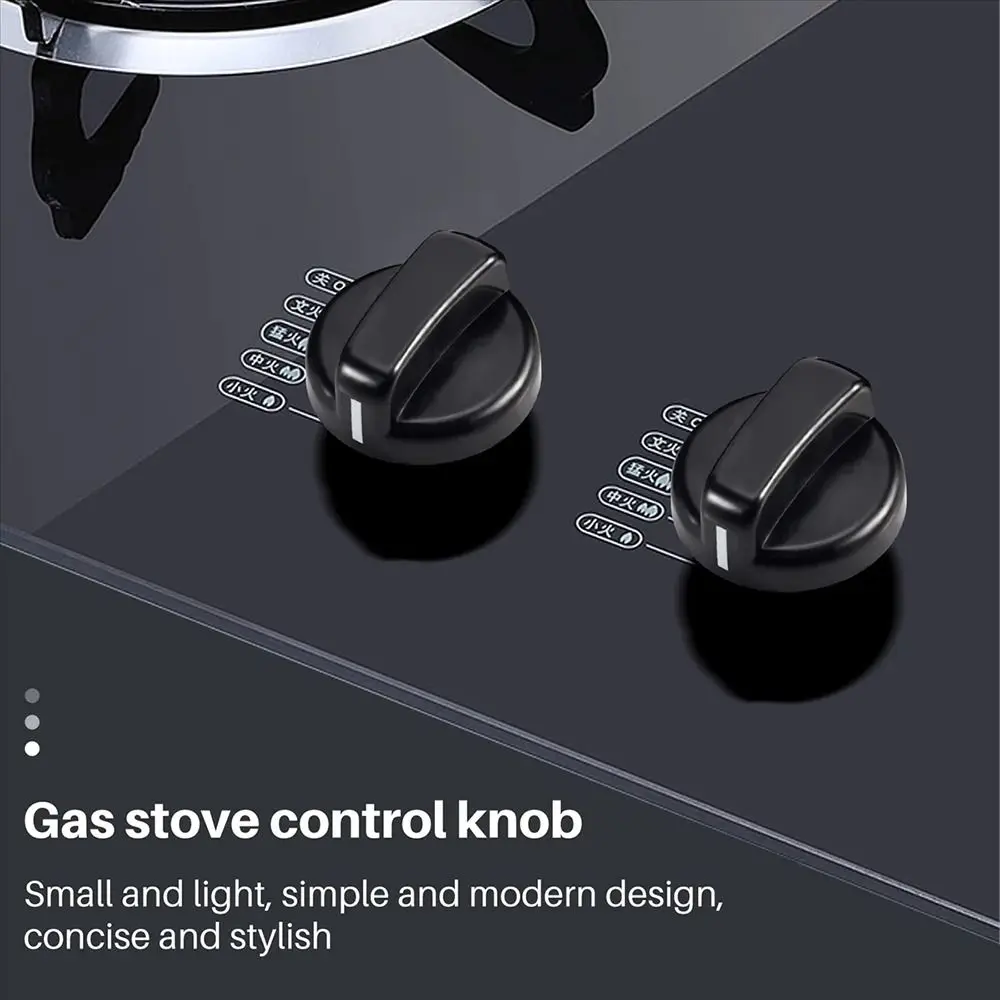 1/2/5Pcs General Gas Stove Cooker Control Knob Plastic Handle 8mm Hob Knobs For Benchtop Burner Range Oven