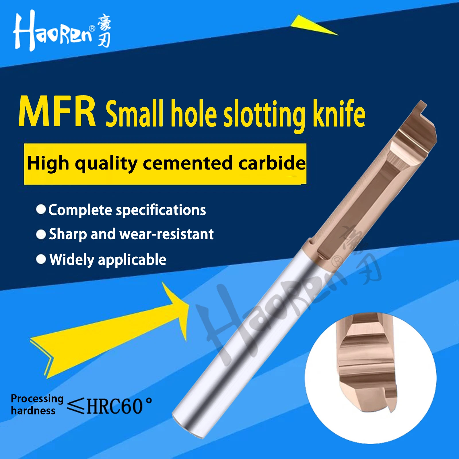 

Tungsten Steel Alloy Small Boring Cutter MFR4 MFR5 MFR6 1MM 1.5MM 2MM Small Diameter Slotting Knife Machining Center Tool