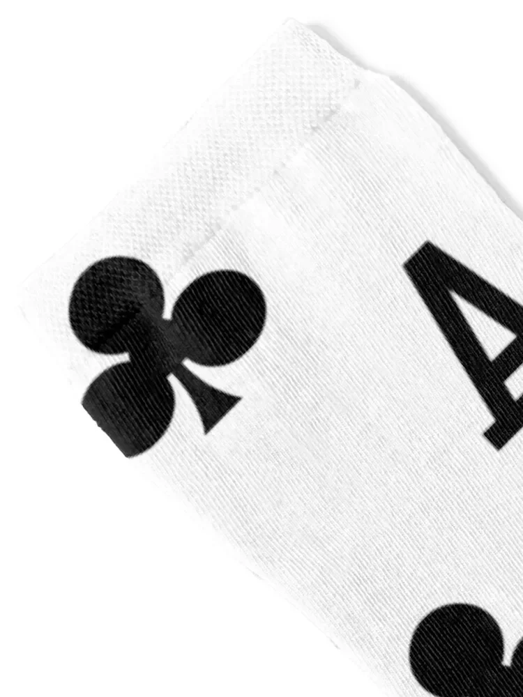 Ace Of Clubs Playing Card - Magician & Poker Player Socks Antiskid soccer moving stockings luxury with print Men's Socks Women's