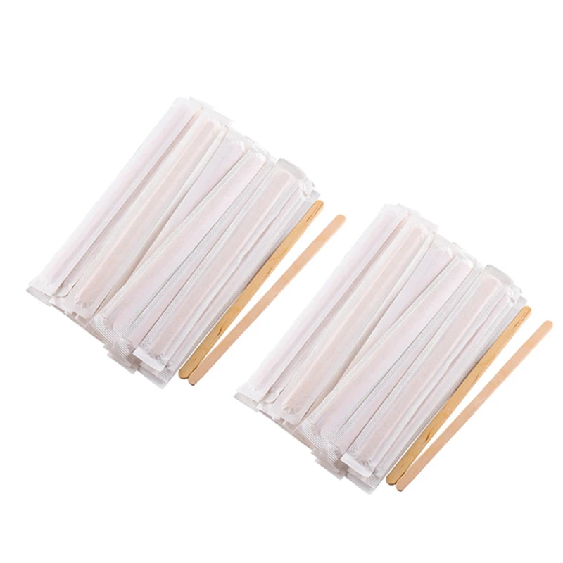 

500Pcs 5.5 Inch Coffee Stirrers Sticks -Natural Wood Eco-Friendly Coffee Beverage Milktea Disposable Stirrer Stick CNIM Hot