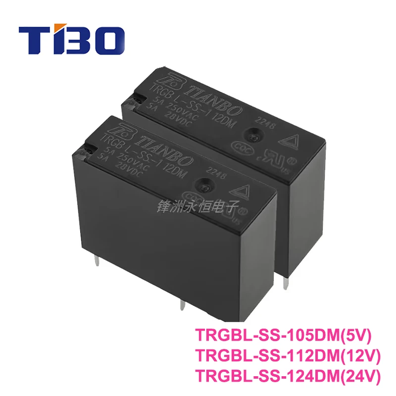 5Pcs New Original TRGB L-SS-105DM TRGBL-SS-112DM TRGBL-SS-124DM 4PIN 5A Compatible G5NB-1A-E ALDP112 124 5V 12V 24V Power relay