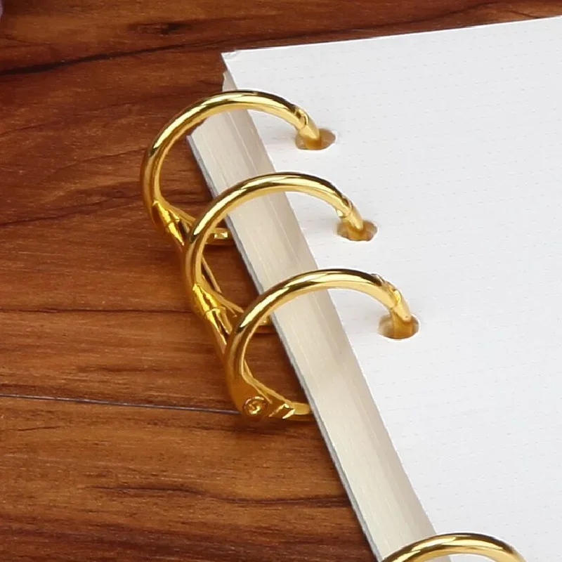 2pcs/lot Metal Book Rings Notebook Paper Page Binding Rings 3 Rings Loose Leaf Binder Album Circle Clips Office Binding Supplies