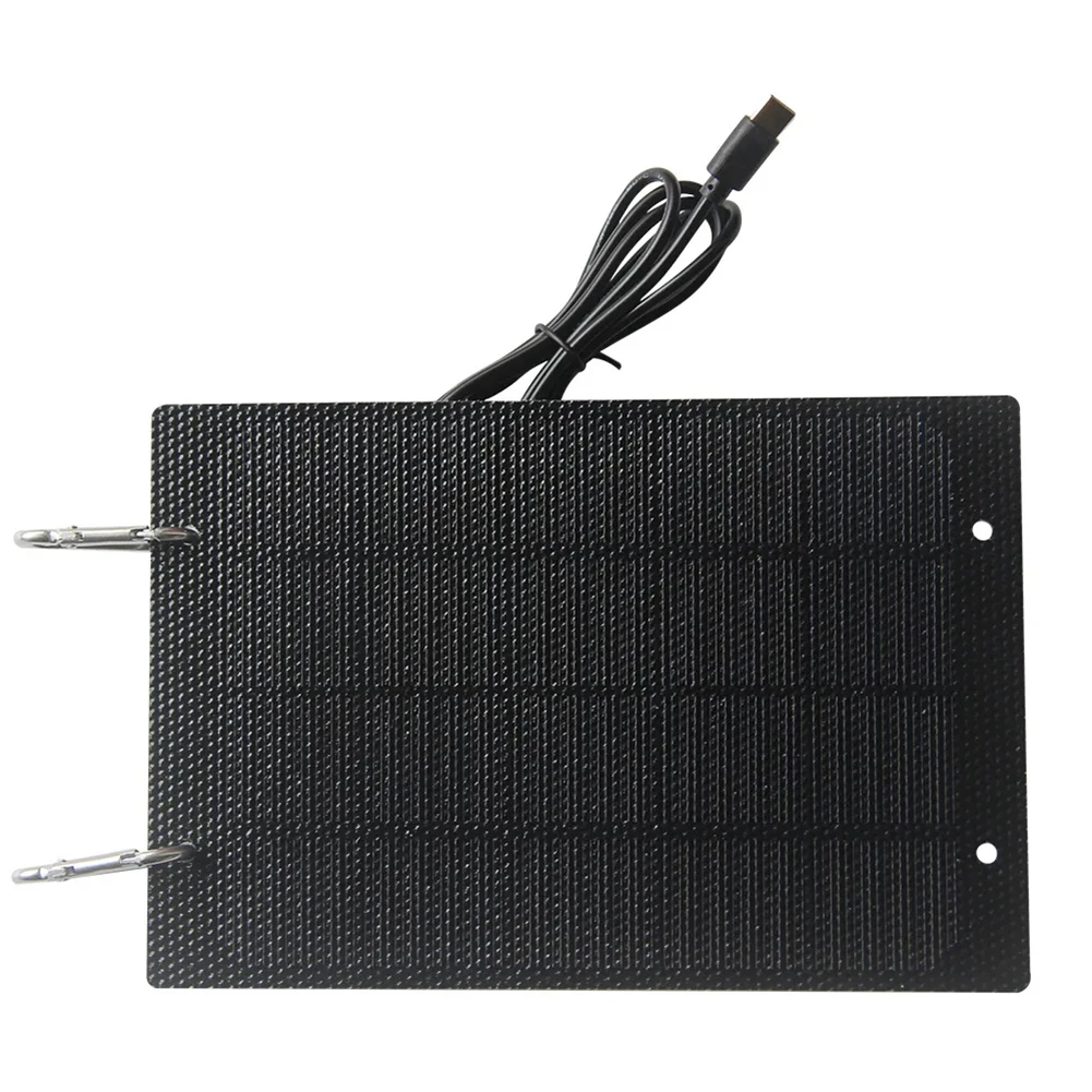 5W 5V ETFE Solar Power Bank Charger With 160mm Type-C Output Security Monitoring Charger For Courtyard Streetlighs Power Tool
