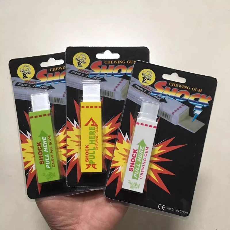 

50pcs/lot April Fool's Day Prank Toys Electric Chewing Gum Halloween Prank Toy Electric Shock Chewing Gum Novelty Toys